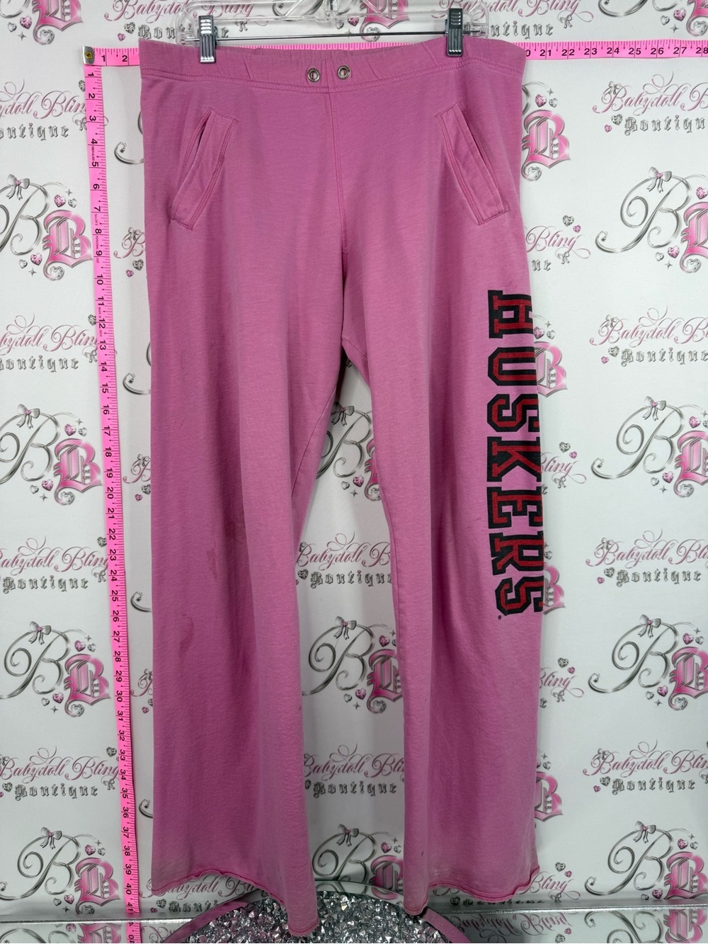PINK Victoria's Secret pants huskers jones & Mitchell collabPink Logo Sweatpants